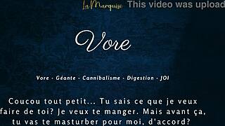 French audio porn with giantess giving explicit jerk off instructions in Vore