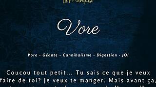 French audio porn with giantess giving explicit jerk off instructions in Vore