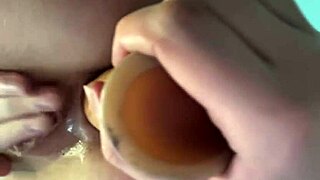 Anal Fucking Close Up Double Penetrating With Huge Dildo