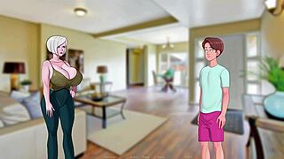Sexnote parody features mother in law and big tits in anime style
