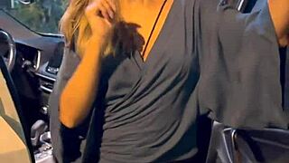 Black guy fucks housewife who calls cuckold during outdoor creampie