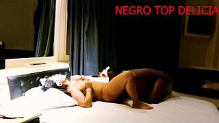 She moans loudly as i dominate her with big black cock