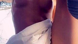 watch this horny hottie suck dick and fuck in the woods