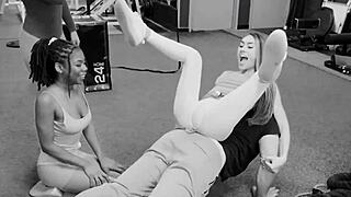 Nofacegirl hits multiple orgasms as roommate drills her ass in POV.