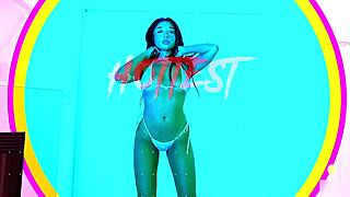 Sexy Clubber Alex Kane Delivers Hot Striptease and Blowjob