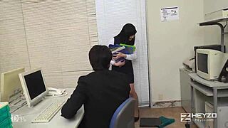 Japanese New Employee Yui Watanabe Relieves Stress with Creampie Action