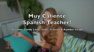 muy caliente spanish tutor sandy love gives handjob and gets cumshot in full 4k