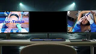 Dr. Tampa gives Katie Cumming a vibrator entrance physical at Tampa University