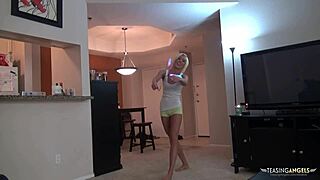 seductive maia davis strips to harden him for sex