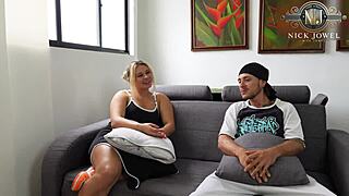 Holy crap! Cousins bang hard doggystyle before parents show up. Moaning fills the room with raw heat!