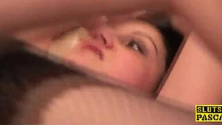 this russian sub in stockings and lingerie gets her hands and legs bound for cowgirl riding