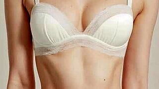 cute girls modeling flowery lingerie and panties