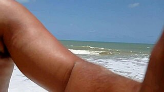Macho alpha fiercely fucks and cums on the beach