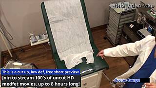 Dr. Tampa gives Katie Cumming a vibrator entrance physical at Tampa University