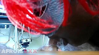 ebony teen gives head to upside down man in ghetto