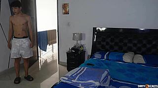 Hey stepson, wanna fuck my wife to keep my secret with trans girlfriend?