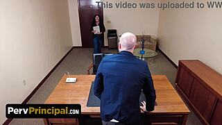 hey, check this pervy teacher getting rough in the trailer