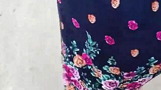 I follow and lift the skirt of that sexy woman on the street.