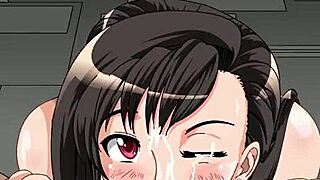 hentai girlfriend with big tits gets blowjob cum in mouth facial creampie