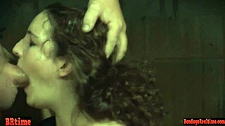 I'm Shaking as This Sub Gets Sloppy Throatfucked in Rough Bondage