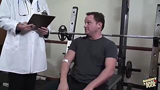 Sexy Blonde Nurse in Glasses Offers All Holes to Doctor