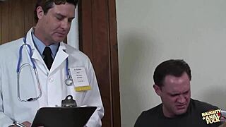 Sexy Blonde Nurse in Glasses Offers All Holes to Doctor