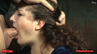 I'm Shaking as This Sub Gets Sloppy Throatfucked in Rough Bondage