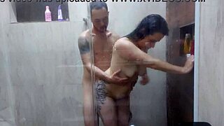 sharing the bathroom with my friend's curvy latina wife