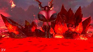 Maggie Flashes Her Huge Tits For Halloween!