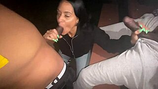 that slut in the park sucks two monster cocks doggystyle