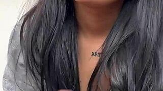 Hot Venezuelan woman wakes me up with a deepthroat blowjob on my monster cock, then rides it hard.