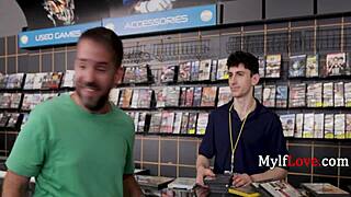 Busty Milf Sarah Arabic Randomly Blows A Blockbuster Employee