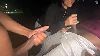 that slut in the park sucks two monster cocks doggystyle