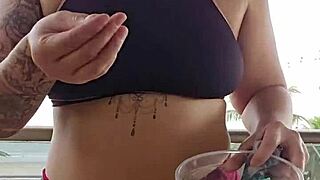 showing my ass on the balcony flashing skirt