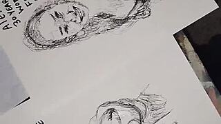 Groping tits and covering them with cum in a wild solo session!