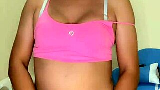 Diabla shows off her small tits in transsexual crossdressing