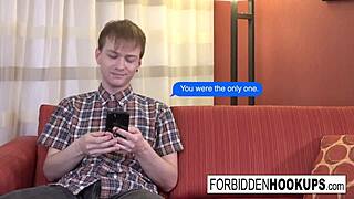 Big Boobed Babe Devours Step-Brother's Fat Cock!