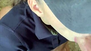 Brunette Flashes and Fucks Outdoors