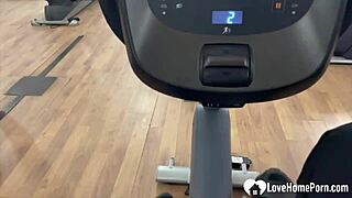 having fun in the public bathroom