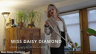 business woman secretly masturbates during a client date