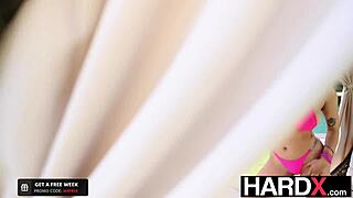 Natural Tittied Latina Hailey Rose Hardcore Pussy Pounded - HardX. Bikini babe bent over!