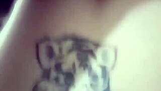 Look at this horny middle eastern brunette beauty playing solo with dildo and natural tits