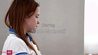 nicole murkovski, the flexible babe, rides hard for a sticky creampie