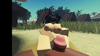 Roblox adventure near the campfire