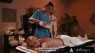 Kylie massages Braylin, fingering her wet pussy 😈