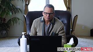 april snow and marcus london in broke girls threesome blowjob