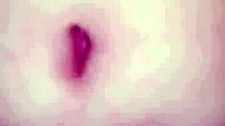 I peck her belly button while she rides me to orgasm