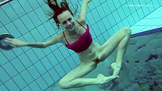 anna netrebko swims softly in bikini