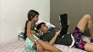 Blonde Cougar's Big Tits Fucked in Office