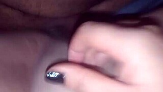 Eating hot white girl's ass while she masturbates